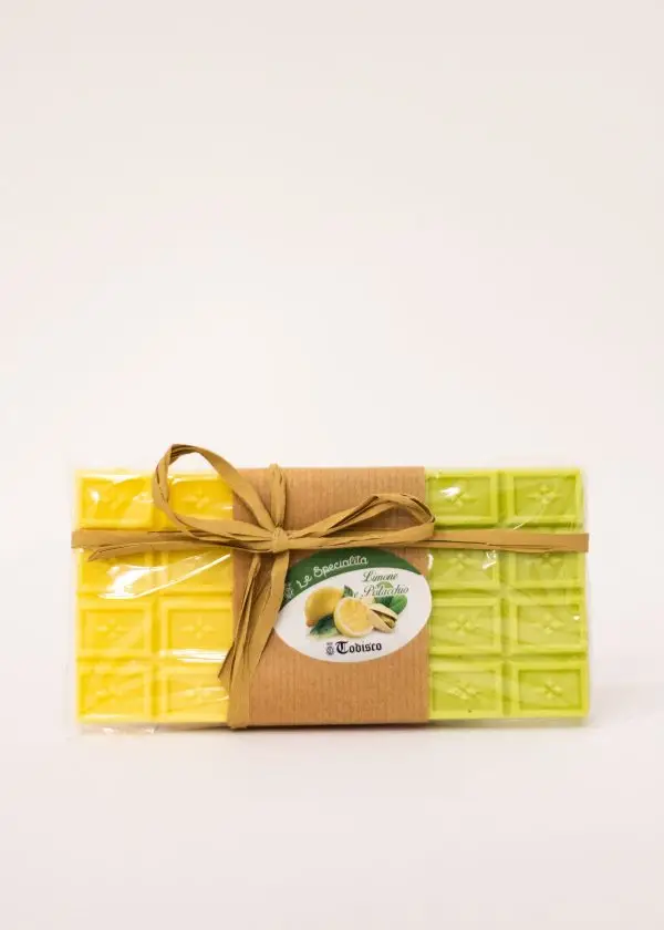 Cioccolato al Limone e Pistacchio 90gr